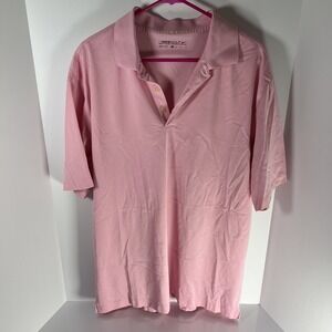 Nike Golf Dri-Fit Men's Pink Size XL Polo Shirt Short Sleeve Swoosh Logo
